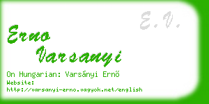 erno varsanyi business card